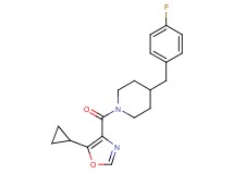 1-[(5-cyclopropyl-1,3-oxazol-4-yl)carbonyl]-4-(4-fluorobenzyl)piperidine
