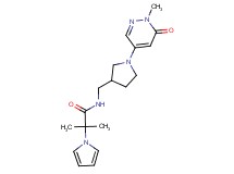 2-methyl-N-{[1-(1-methyl-6-oxo-1,6-dihydro-4-pyridazinyl)-3-pyrrolidinyl]methyl}-2-(1H-pyrrol-1-yl)propanamide
