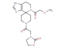 3-{2-[5-(methoxyacetyl)-1,5,6,7-tetrahydro-1'H-spiro[imidazo[4,5-c]pyridine-4,4'-piperidin]-1'-yl]-2-oxoethyl}-1,3-oxazolidin-2-one