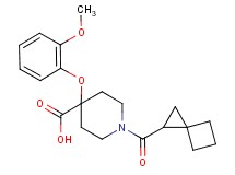 4-(2-methoxyphenoxy)-1-(spiro[2.3]hex-1-ylcarbonyl)-4-piperidinecarboxylic acid