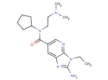 2-amino-N-cyclopentyl-N-[2-(dimethylamino)ethyl]-3-ethyl-3H-imidazo[4,5-b]pyridine-6-carboxamide