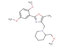 1-{[2-(2,5-dimethoxyphenyl)-5-methyl-1,3-oxazol-4-yl]methyl}-2-(methoxymethyl)piperidine