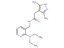 N-{[2-(diethylamino)pyridin-3-yl]methyl}-2-(3,5-dimethyl-1H-pyrazol-4-yl)acetamide
