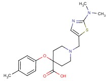 1-{[2-(dimethylamino)-1,3-thiazol-5-yl]methyl}-4-(4-methylphenoxy)piperidine-4-carboxylic acid