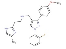 N-{[1-(2-fluorophenyl)-3-(4-methoxyphenyl)-1H-pyrazol-4-yl]methyl}-2-(4-methyl-1H-imidazol-2-yl)ethanamine