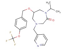 1-isopropyl-4-(3-pyridinylmethyl)-6-{[4-(trifluoromethoxy)benzyl]oxy}-1,4-diazepan-2-one