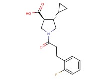 (3S*,4S*)-4-cyclopropyl-1-[3-(2-fluorophenyl)propanoyl]-3-pyrrolidinecarboxylic acid
