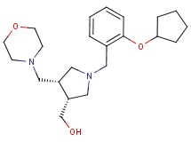 [(3R*,4S*)-1-[2-(cyclopentyloxy)benzyl]-4-(morpholin-4-ylmethyl)pyrrolidin-3-yl]methanol
