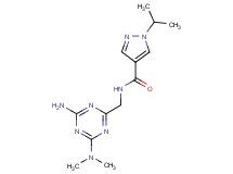 N-{[4-amino-6-(dimethylamino)-1,3,5-triazin-2-yl]methyl}-1-isopropyl-1H-pyrazole-4-carboxamide