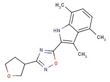 3,4,7-trimethyl-2-[3-(tetrahydrofuran-3-yl)-1,2,4-oxadiazol-5-yl]-1H-indole