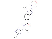 1-methyl-N-[1-(5-methyl-1H-1,2,4-triazol-3-yl)ethyl]-2-(4-morpholinyl)-1H-benzimidazole-5-carboxamide