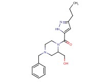 {4-benzyl-1-[(3-propyl-1H-pyrazol-5-yl)carbonyl]-2-piperazinyl}methanol