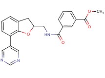 methyl 3-[({[7-(5-pyrimidinyl)-2,3-dihydro-1-benzofuran-2-yl]methyl}amino)carbonyl]benzoate