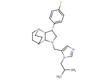(3R*,3aR*,7aR*)-3-(4-fluorophenyl)-1-[(1-isobutyl-1H-imidazol-5-yl)methyl]octahydro-4,7-ethanopyrrolo[3,2-b]pyridine