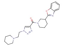 2-[1-({1-[2-(1-piperidinyl)ethyl]-1H-1,2,3-triazol-4-yl}carbonyl)-3-piperidinyl]-1,3-benzoxazole