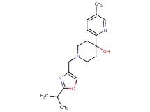 1-[(2-isopropyl-1,3-oxazol-4-yl)methyl]-4-(5-methylpyridin-2-yl)piperidin-4-ol