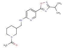 N-[(1-acetyl-3-piperidinyl)methyl]-5-(3-isopropyl-1,2,4-oxadiazol-5-yl)-2-pyridinamine