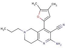 2-amino-4-(4,5-dimethyl-2-furyl)-6-propyl-5,6,7,8-tetrahydro-1,6-naphthyridine-3-carbonitrile