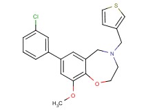 7-(3-chlorophenyl)-9-methoxy-4-(3-thienylmethyl)-2,3,4,5-tetrahydro-1,4-benzoxazepine