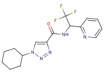 1-cyclohexyl-N-[2,2,2-trifluoro-1-(2-pyridinyl)ethyl]-1H-1,2,3-triazole-4-carboxamide