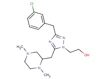 2-{3-(3-chlorobenzyl)-5-[(1,4-dimethylpiperazin-2-yl)methyl]-1H-1,2,4-triazol-1-yl}ethanol