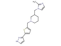 3-[(2-methyl-1H-imidazol-1-yl)methyl]-1-{[5-(1H-pyrazol-3-yl)-2-thienyl]methyl}piperidine