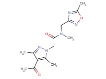 2-(4-acetyl-3,5-dimethyl-1H-pyrazol-1-yl)-N-methyl-N-[(5-methyl-1,2,4-oxadiazol-3-yl)methyl]acetamide