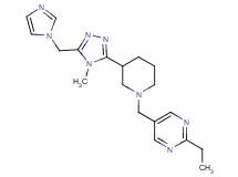 2-ethyl-5-({3-[5-(1H-imidazol-1-ylmethyl)-4-methyl-4H-1,2,4-triazol-3-yl]piperidin-1-yl}methyl)pyrimidine
