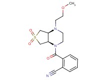 2-{[(4aS*,7aR*)-4-(2-methoxyethyl)-6,6-dioxidohexahydrothieno[3,4-b]pyrazin-1(2H)-yl]carbonyl}benzonitrile