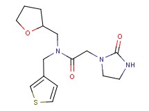 2-(2-oxoimidazolidin-1-yl)-N-(tetrahydrofuran-2-ylmethyl)-N-(3-thienylmethyl)acetamide