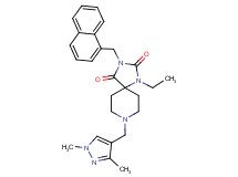 8-[(1,3-dimethyl-1H-pyrazol-4-yl)methyl]-1-ethyl-3-(1-naphthylmethyl)-1,3,8-triazaspiro[4.5]decane-2,4-dione
