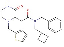 N-benzyl-N-(cyclobutylmethyl)-2-[3-oxo-1-(2-thienylmethyl)-2-piperazinyl]acetamide