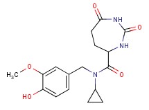 N-cyclopropyl-N-(4-hydroxy-3-methoxybenzyl)-2,7-dioxo-1,3-diazepane-4-carboxamide