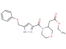 ethyl (4-{[5-(phenoxymethyl)-1H-pyrazol-3-yl]carbonyl}-3-morpholinyl)acetate