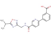 3-[5-({[(5-isopropyl-1,2,4-oxadiazol-3-yl)methyl]amino}carbonyl)pyridin-2-yl]benzoic acid
