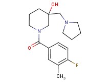1-(4-fluoro-3-methylbenzoyl)-3-(pyrrolidin-1-ylmethyl)piperidin-3-ol