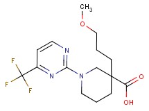3-(3-methoxypropyl)-1-[4-(trifluoromethyl)-2-pyrimidinyl]-3-piperidinecarboxylic acid