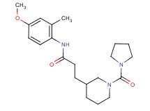 N-(4-methoxy-2-methylphenyl)-3-[1-(pyrrolidin-1-ylcarbonyl)piperidin-3-yl]propanamide