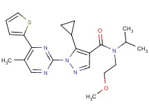 5-cyclopropyl-N-isopropyl-N-(2-methoxyethyl)-1-[5-methyl-4-(2-thienyl)-2-pyrimidinyl]-1H-pyrazole-4-carboxamide