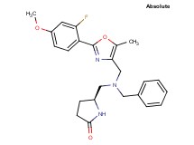 (5S)-5-[(benzyl{[2-(2-fluoro-4-methoxyphenyl)-5-methyl-1,3-oxazol-4-yl]methyl}amino)methyl]-2-pyrrolidinone