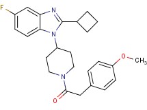 2-cyclobutyl-5-fluoro-1-{1-[(4-methoxyphenyl)acetyl]-4-piperidinyl}-1H-benzimidazole