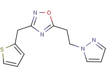 5-[2-(1H-pyrazol-1-yl)ethyl]-3-(2-thienylmethyl)-1,2,4-oxadiazole