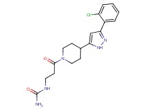 N-(3-{4-[3-(2-chlorophenyl)-1H-pyrazol-5-yl]piperidin-1-yl}-3-oxopropyl)urea