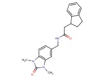 2-(2,3-dihydro-1H-inden-1-yl)-N-[(1,3-dimethyl-2-oxo-2,3-dihydro-1H-benzimidazol-5-yl)methyl]acetamide