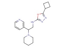 5-cyclobutyl-N-(2-piperidin-1-yl-2-pyridin-3-ylethyl)-1,3,4-oxadiazol-2-amine