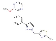 2-methoxy-3-(3-{1-[(2-methyl-1,3-thiazol-4-yl)methyl]-1H-pyrazol-3-yl}phenyl)pyrazine