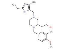 2-[4-[(2-ethyl-4-methyl-1H-imidazol-5-yl)methyl]-1-(4-methoxy-3-methylbenzyl)-2-piperazinyl]ethanol