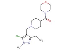 4-({1-[(5-chloro-3-ethyl-1-methyl-1H-pyrazol-4-yl)methyl]piperidin-4-yl}carbonyl)morpholine