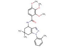 N-[6,6-dimethyl-1-(2-methylphenyl)-4,5,6,7-tetrahydro-1H-indazol-4-yl]-2,3,4-trimethoxybenzamide