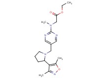 ethyl [(5-{[2-(3,5-dimethylisoxazol-4-yl)pyrrolidin-1-yl]methyl}pyrimidin-2-yl)(methyl)amino]acetate